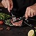 OOU! Steak Knife Set of 6, High Carbon Stainless Steel Kitchen Steak Knife, Anti-Rust Steak Knives Set with Magnetic Box