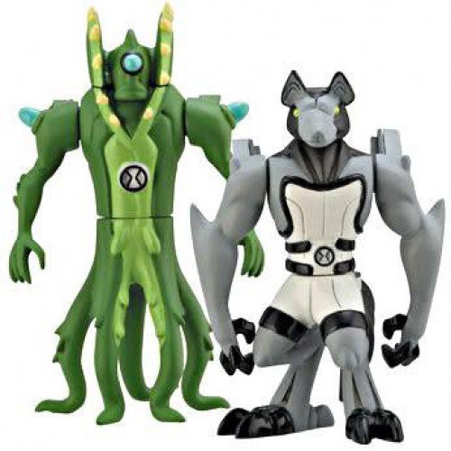 Ben 10 (Ten) Alien Creation Chamber Mini Figure 2-Pack Wildvine and Benwolf