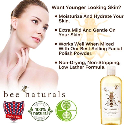 Bee Naturals, Queen Bee Liquid Honey Skin Cleanser, for Normal, Combination and Oily Skin 8 Oz