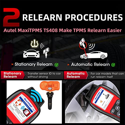 Autel MaxiTPMS TS408, TPMS Programming Tool, TPMS Relearn Reset Tool