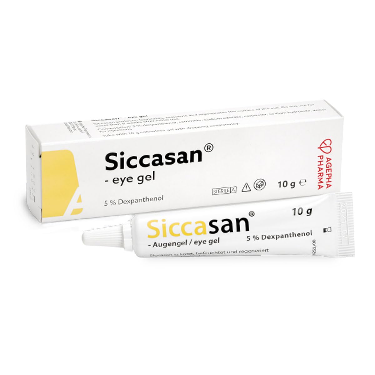 Siccasan Intensive Dry Eye Gel with Carbomer and Dexpanthenol | Corneal Gel & Eye Lubricant | Eye Gel for Dry Eyes| Relief against Irritated and Sore Eyes | Night Time Eye Gel for Dry Eyes (PACK OF 1)