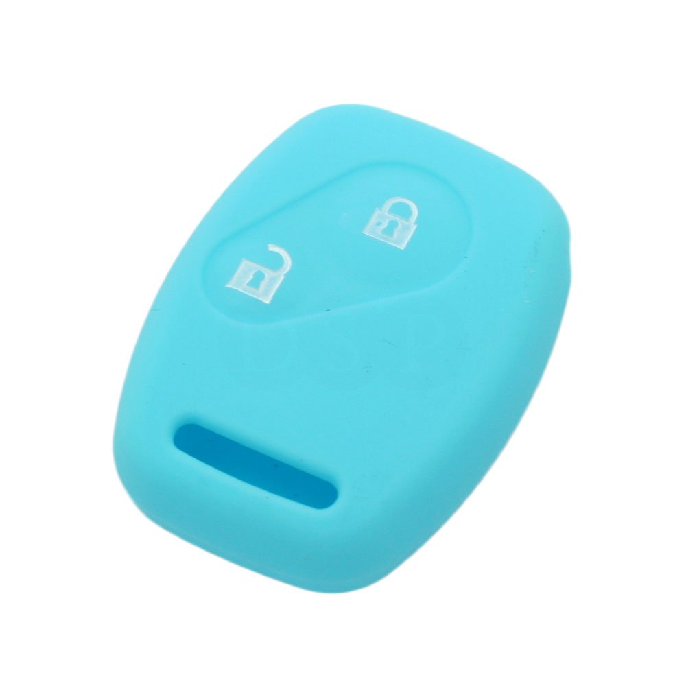 BROVACS Silicone Cover Protector Case Holder Skin Jacket Compatible with HONDA 2 Button Remote Key Fob CV9200 Light Blue