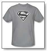 TeeShirtPalace Superman Grey S Logo T-Shirt