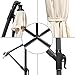 Offset Umbrella Cantilever Patio Umbrella 10 ft Outdoor Market Hanging Umbrellas & Crank With Cross Base And Cover, 8 Ribs (Beige)