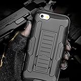 Cocomii Robot Armor iPhone 6S Plus/6 Plus Case NEW [Heavy Duty] Premium Belt Clip Holster Kickstand Shockproof Bumper [Military Defender] Full Body Cover for Apple iPhone 6S Plus/6 Plus (R.Black)