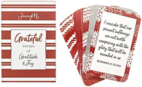 JennyM | Grateful Verses of Gratitude & Joy Bible Verses Inspirational Prayer Cards, Scripture Cards with Keepsake Box, Boxed Inspirational Blessing Cards, Christian Gift