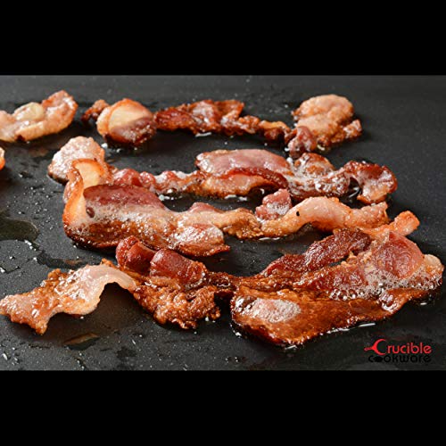 Cast Iron Griddle (20" by 10"), Reversible, Pre-Seasoned, Grill and Griddle Combo, BBQ, Campfire, fits over two stovetop burners
