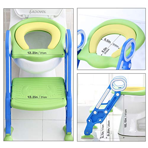 image for ADOVEL Potty Training Seat with Step Stool Ladder for Toddler, Toilet 