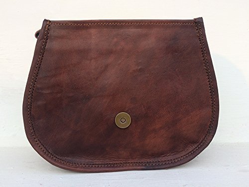 Handmade leather crossbody satchel purse bag for women