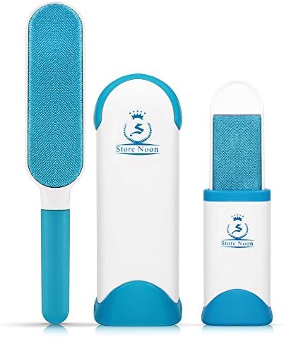 Pet hair remover for furniture, Lint Remover, Cat and Double-Sided Brush with Self-Cleaning Base, Removes Pet Fur, Lint, and Hair from Clothes by StorenoonDog hair remover, Reusable