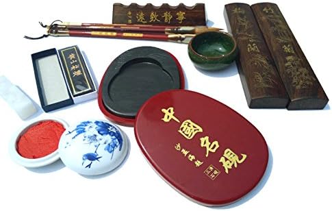 Painting Sumi Set Calligraphy Brush Sumi Pens Sheep Hair Drawing Writing Painting Brush Solid Wood Rods Professional Brush First-rate Box Gifts For Student Professional A Gread Quality (CN0200)