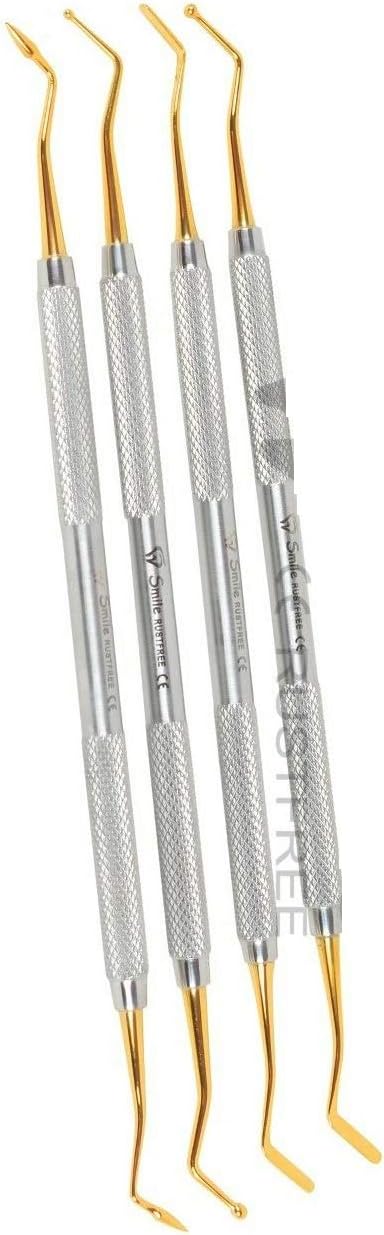 Composite Gold Tip Flat Plastic Filling Instruments Restorative Lab Tools Smile U.K