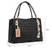 Deluxe Women 3 Piece Tote Bag Pu Leather Handbag Purse Bags Set (Black4)