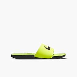 Nike Little/Big Kid's Kawa Slides, Volt/Black, 7Y