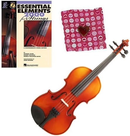 Knilling Europa 1/2 Size Violin Outfit (3K) - with Essential Elements for Strings Violin Book 2 - with BONUS Heart Rosin