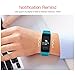 Fitness Tracker Smart Bracelet Wireless Bluetooth 4.0 Sports Band with Pdeometer Sleep Monitoring Calories Track for Daily Activity and Sleeping for Android IOS iPhone(Black+ Gray Band)