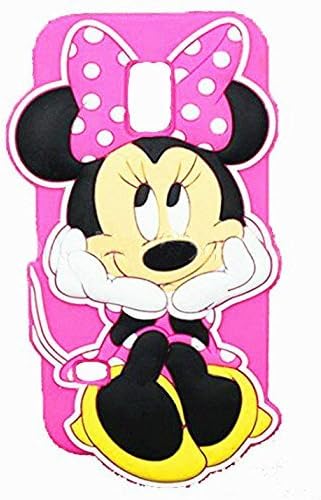 S5 Case,Galaxy S5 Case,Galaxy S5 Minnie Case,Bat King 3D Cute Cartoon Mouse Minnie Soft Silicon Gel Rubber Case Cover Skin for Samsung Galaxy S5 i9600(Minnie Smile)