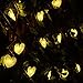 dephen Solar Warm White Chirstmas Lights 20ft 30 LED Heart Shaped String Lights Waterproof Fairy Lights for Valentine's Day Birthdays Anniversaries Wedding Garden Party Patio Yard Decoration