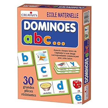 StonKraft Dominoes ABC (French) Language Independent | Preschool Learning Toys | Educational Toys | Learning Games | Matching Games for Kids & Toddlers
