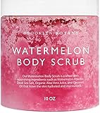 Brooklyn Botany Watermelon All Natural SUPER Skin Hydrating Body Scrub - Dual Action Hydrates and Exfoliates - Body, Face, and Foot Scrub - Moisturizes, Hydrates, and Cleanses - Skin Hydration - 10 oz