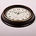 SonYo Silent Non-Ticking Round Imitate Wooden Wall Clocks (12 Inches) Decorative Vintage Style,Goldenrim