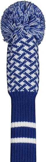 Scott Edward Knit Golf Head Covers Set of 4 Driver Fairway Hybrids Blue White view 3