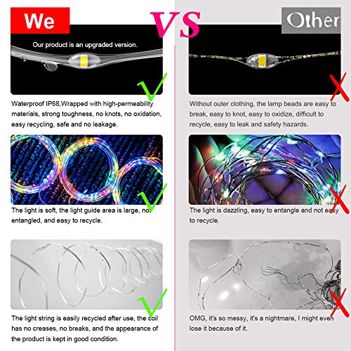 Leytn Rideau Lumineux 3 m x 3 m, Rideau Lumineux Extérieur de Noël 300LED USB Guirlandes Lumineuses 8 Modes Avec Télécommande, Decoration de Fenêtre, Noël, Mariage, Anniversaire, Maison, Patio