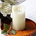 3D Flameless Led Candle With Timer, Moving Wick Pillar Candle for Home Decoration, 3.75x6.5 Inch, Ivory