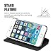 iPhone 6s Plus / 6 Plus Case, TUCCH Leather Wallet Phone Case [Card Slot] [Flip] [Wallet] [Stand] [Wrist Strap] Carry-All Case for Apple iPhone 6 Plus / 6s Plus (5.5 Inch), Black