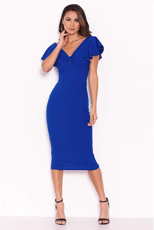 bow front midi dress
