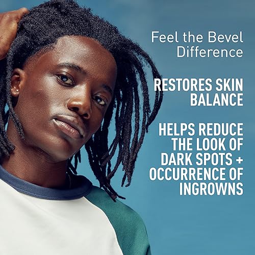 Bevel Skin Care Set - Includes Face Wash with Aloe Vera, Glycolic Acid Exfoliating Pads, Lightweight Face Moisturizer, Helps Treat Blemishes, Bumps and Discoloration (Packaging May Vary)