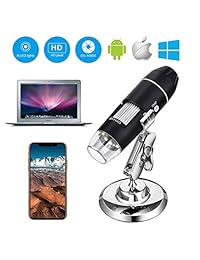 Microscopio USB, con soporte de metal, 1000x Microscopio digital de mano con 8 LED y 2 en 1 Micro USB soporte para OTG adaptador, smartphone Android, iPhone, Tablet, Widows de DigiHero Mini cámara