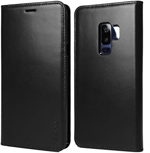 Galaxy S9 Plus Case, Galaxy S9 Plus Slim Wallet Premium Genuine Leather ID Card Slots Case Wallet Card Storage [Wallet Case] For Galaxy S9 Plus - Black