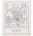 Raleigh Poster Map of Raleigh Map City Map Posters Modern Map Art City Prints Raleigh Art Minimal Print North Carolina Poster City Poster City Map Wall Art Minimalist Posters 8x10