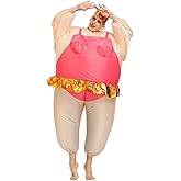 BIGPETS Inflatable Ballet Adult Costumes,Men and Women Halloween Cosplay Costumes,Sumo Wrestler Funny Blow up Suit