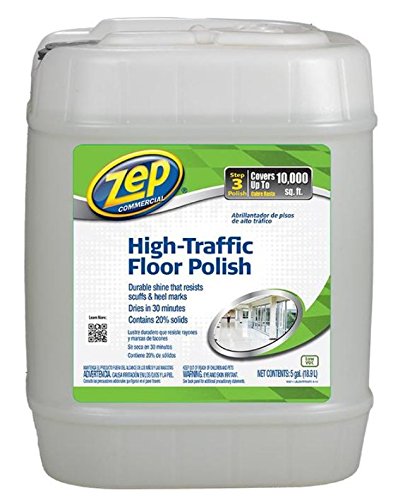 Zep Commercial 1044999 High Traffic Floor Polish (5 Gallon Pail) (Best Commercial Floor Wax)