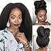 Italian Yaki Lace Human Hair Wigs For Black Women 150 Density Kinky Straight Lace Front Wigs Peruvian Yaki Wig Pre Plucked with Baby Hair Queen Plus Hair (14inch, 13x4 wig)