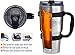 Great Coffee Travel Mug - Stainless Steel Tumbler Insulated Coffee Mug / Tumbler with Straw and Handle + Leak Proof Lid | Large Cup for To Go Drinks