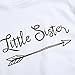 Little Big Sister Matching Clothes Romper T-shirt + Floral Pant + Headband Outfits Set (0-6M, Little Sister)