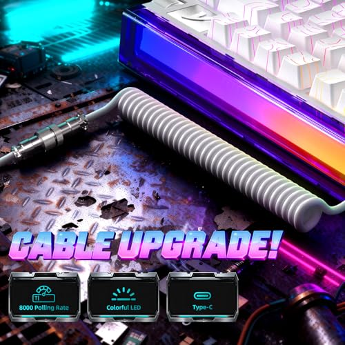ATTACK SHARK R85 HE Wired Magnetic 75% Gaming Keyboard, 8KHz Polling Rate, 0.005mm Fast Activation RT, 256K Scanning, Hot-Swap Customizable, for PC/Win/Mac, White Outline