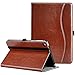 Ztotop iPad Mini 4 Case, Leather Folio Stand Protective Case Smart Cover with Multi-Angle Viewing, Paperwork Card Pocket, Functional Elastic Strap for iPad Mini 4 - Brown primary