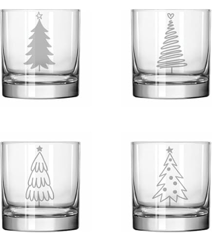 Culver DOF-Gläser Mit 22 Karat Goldrand – 2er Set In Geschenkbox | Weihnachtsszene, 383 Ml