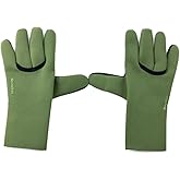 SNOWBEE SFT Neoprene Gloves, 100% Waterproof Seamless Fishing Gloves, 1 mm 4-Way Stretch CR Neoprene with Silicone Grip Palm