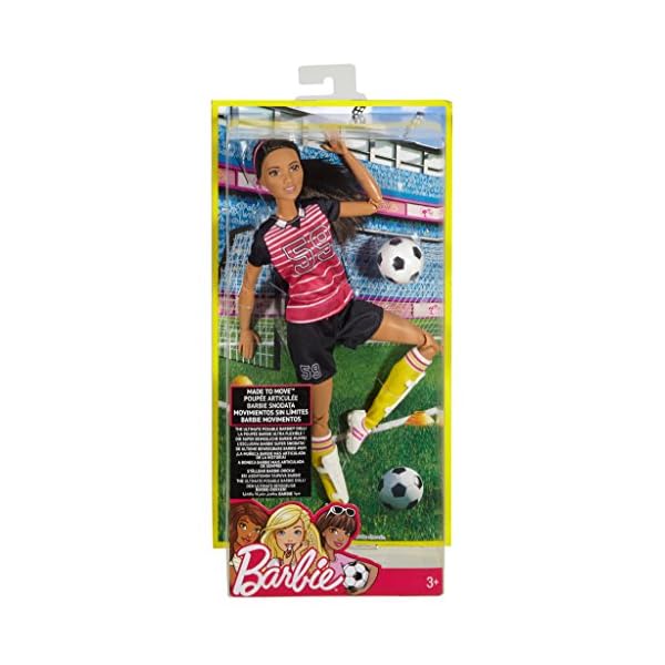 Mattel Barbie FCX82 Made to Move Fußballspielerin (brünett) Puppe – Bild 7