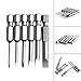 Feamos 6Pcs Flat Head Slotted Tip Screwdrivers Bits 50mm 2.0-6.0mm