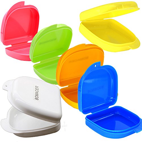 Orthodontic Retainer Case Denture Case Travel Mouthguard Container Pack of 6