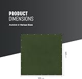 Keplin 3x3m Waterproof Tarpaulin Cover Sheet 90GSM Green view 3