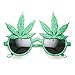 Marijuana Leaf Ganja Bud Pot Weed Fun Novelty Party Sunglasses (Green)