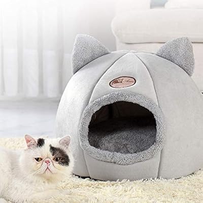 Buy Yuanyuan Cozy Pet Bed Warm Cave Nest Kitty Shape Nest Windproof Waterproof Removable Pet Cat Bed For Cats And Small Dogs M 33 35cm Within 3 5kg Cat Online In Turkey B08ryssccd
