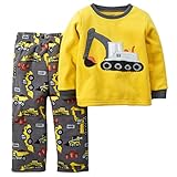 Carters Little Boys 2-Piece Fleece PJs Construction